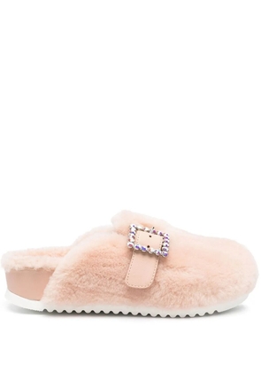 Le Silla Rita buckle-embellished slippers - Pink