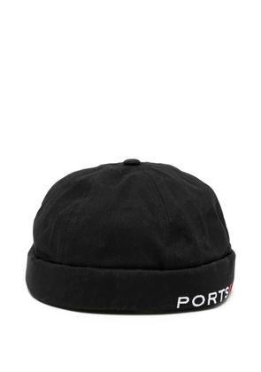 Ports V logo embroidered cap - Black
