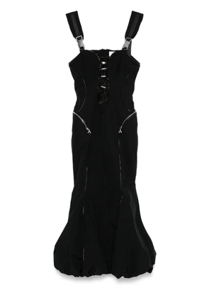 Marine Serre crinkled maxi dress - Black