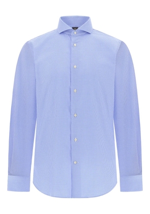 Boggi Milano houndstooth cotton shirt - Blue