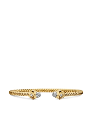 David Yurman 18kt yellow gold Renaissance Cablespira diamond bracelet (3.5mm)