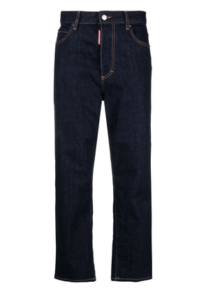DSQUARED2 logo-patch straight-leg jeans - Blue