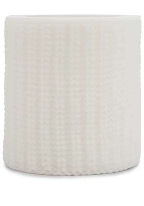 Brunello Cucinelli ribbed knit effect large wax lantern - White