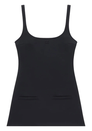 Courrèges trapeze mini dress - Black