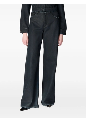 Marine Serre Moon waxed jeans - Black