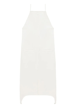 Courrèges square-neck midi dress - White