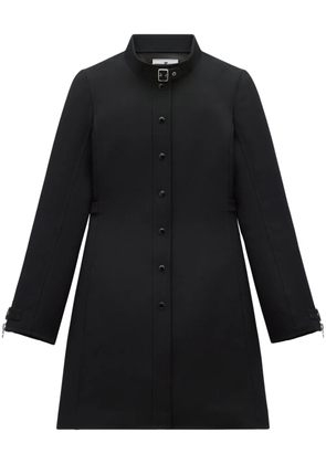 Courrèges buckle-strap twill coat - Black