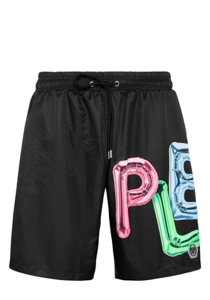 Philipp Plein Bombing Graffiti swim shorts - Black