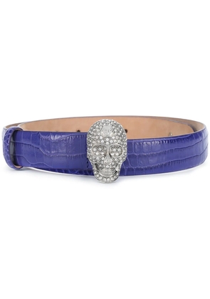 Philipp Plein skull crystal belt - Purple