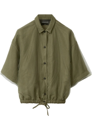 Fabiana Filippi mesh-overlay shirt - Green