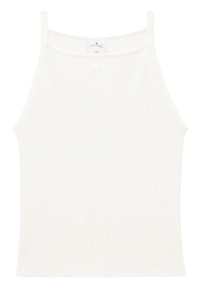 Courrèges ribbed-knit tank top - White