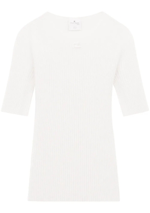 Courrèges Solar ribbed sweater - White