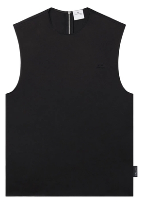 Courrèges satin top - Black