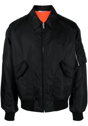 Valentino Garavani VLogo Signature-appliqué bomber jacket - Black