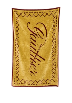 Jean Paul Gaultier Jacquard border towel beach - Yellow