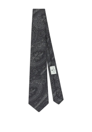 ETRO jacquard motif silk tie - Black