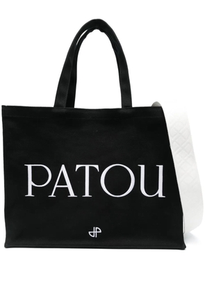 Patou large Patou canvas tote bag - Black