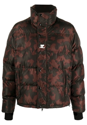 Courrèges camouflage-print high-neck padded jacket - Black