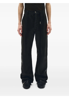 Ann Demeulemeester leather trousers - Black