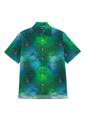 Ahluwalia printed button-fastening shirt - Green