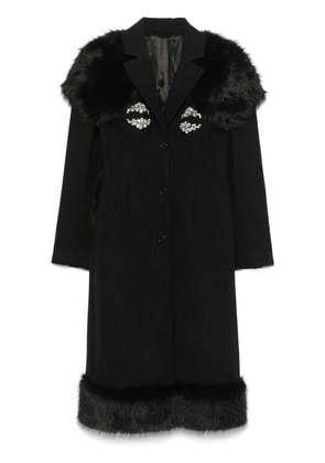 Simone Rocha crystal-embellished coat - Black