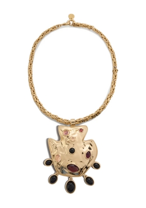 La DoubleJ The Energy Amulet stone-embellished necklace - SOLID GOLD