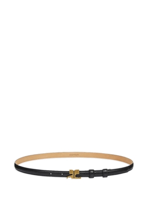 Courrèges logo-buckle leather belt - Black