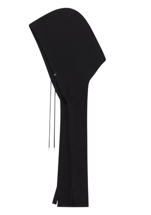 Courrèges hooded fingerless cotton gloves - Black