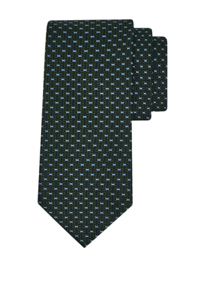 Ferragamo jacquard Gancini tie - Green