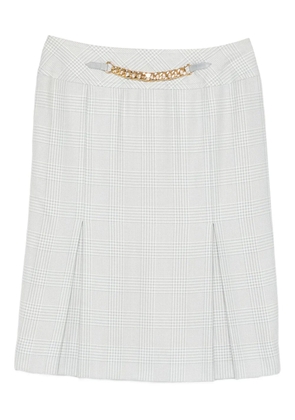 Celine Pre-Owned wool checked skirt - Blue