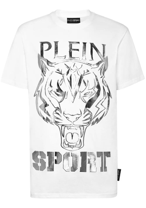 Plein Sport tiger-print round-neck T-shirt - White