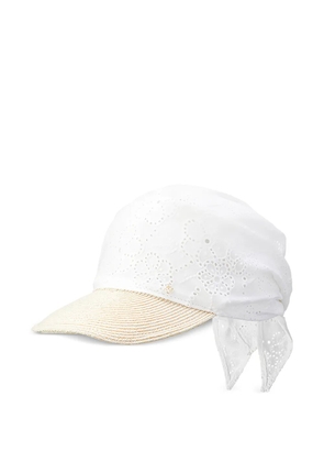 Maison Michel Pema lace hat - White