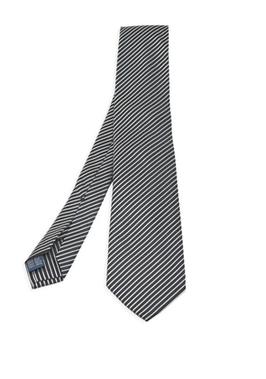 Hermès Pre-Owned striped silk tie - Black