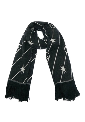 Gucci Pre-Owned GG jacquard fringed shawl - Black