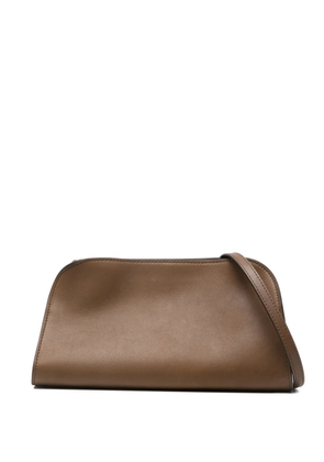 The Row Peggy leather clutch - Brown