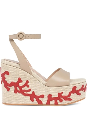 Gianvito Rossi Malia platform-coral sandals - Neutrals