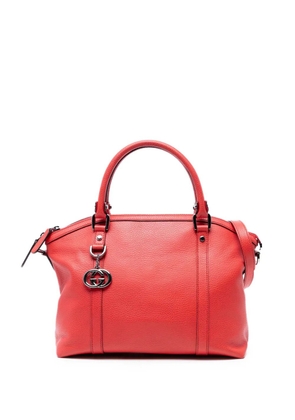 Gucci Pre-Owned 2016-2025 Leather GG Charm Dome satchel - Red