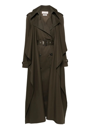 Alexander McQueen layered trench coat - Green