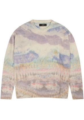 AMIRI tie-dye cashmere jumper - Neutrals
