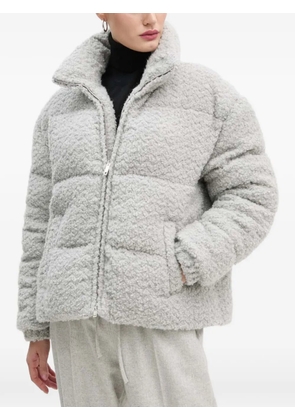 MOSCHINO JEANS zip-fastening puffer jacket - Grey