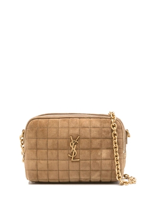 Saint Laurent Cassandre-logo carré mini bag - Brown