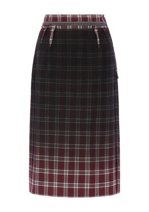 Maison Margiela tartan midi skirt - Red