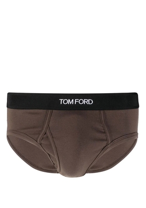 TOM FORD logo-waist boxer briefs - Brown