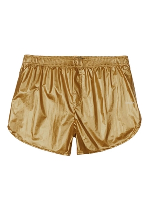 Osklen Carnaval II metallic-finish shorts - Gold