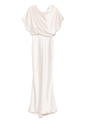 Amsale draped satin gown - Neutrals