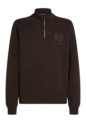 Karl Lagerfeld logo-embroidered sweatshirt - Brown