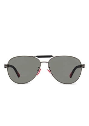 Moncler Eyewear rubber effect pilot sunglasses - Grey