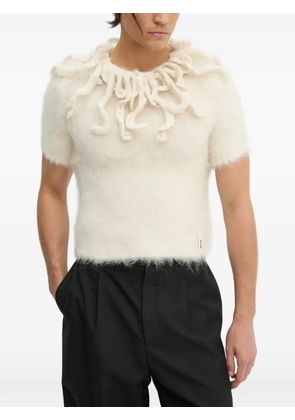 Sunnei ruffled short-sleeve T-shirt - Neutrals