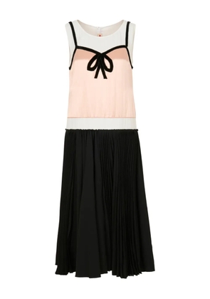 Marni bow pleated midi dress - Black