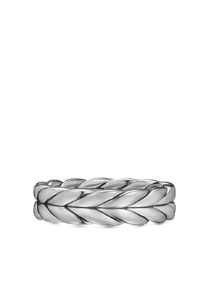 David Yurman sterling silver Chevron band ring (6mm)